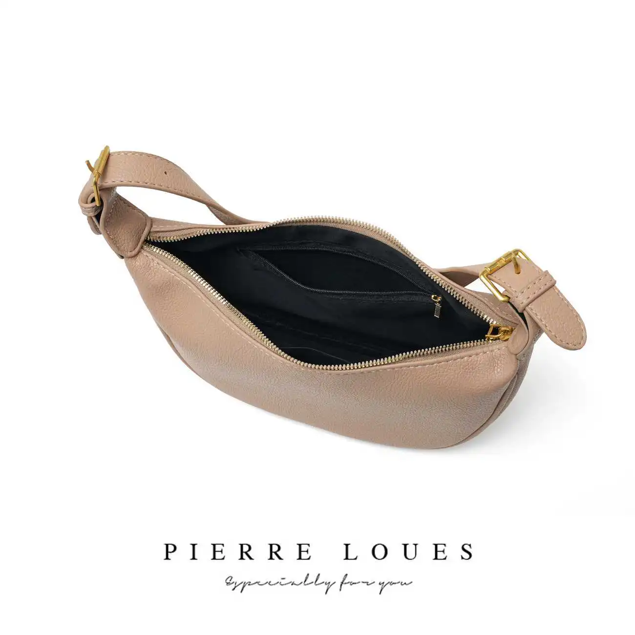 Γυναικεία Τσάντα Xειρός Χιαστί Pierre Loues PL868-70 μπεζ