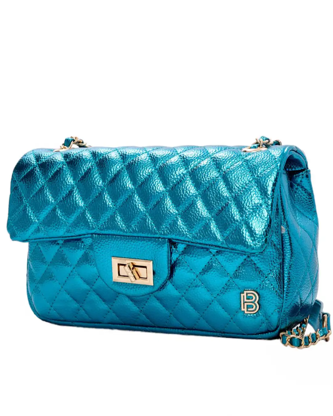 Τσάντα ώμου με αλυσίδα SW8902 – Γαλάζιο