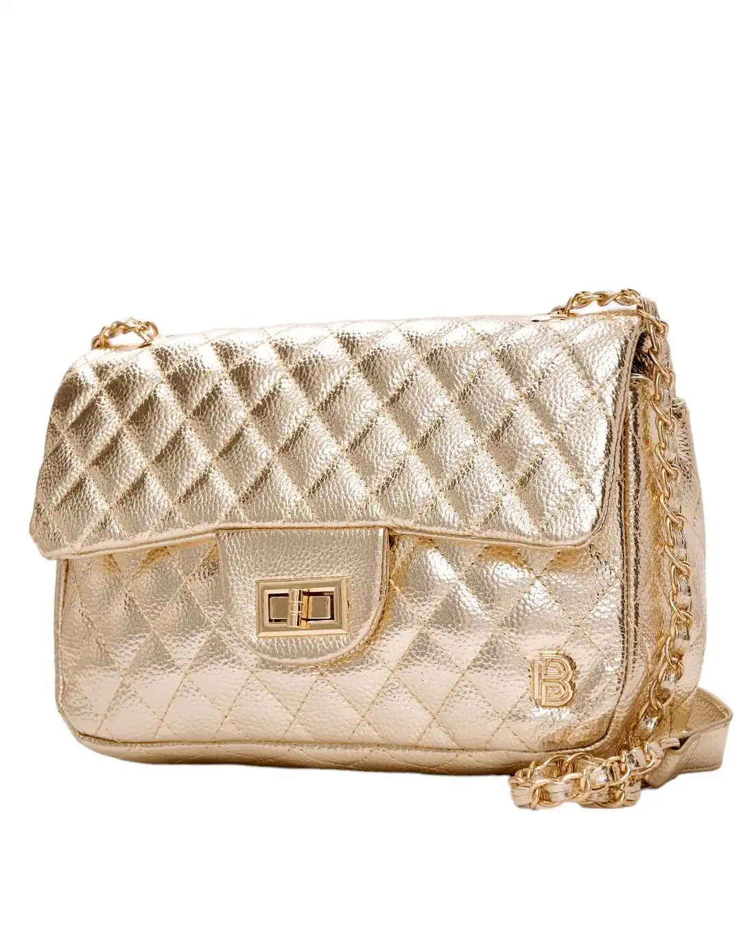 Τσάντα ώμου με αλυσίδα SW8902 – Χρυσό