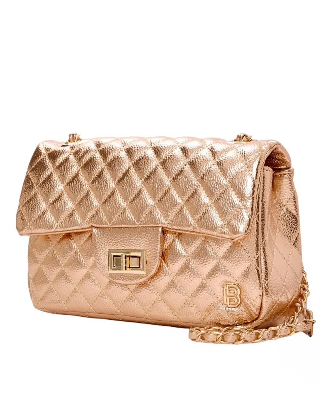 Τσάντα ώμου με αλυσίδα SW8902 – Σαμπανιζέ