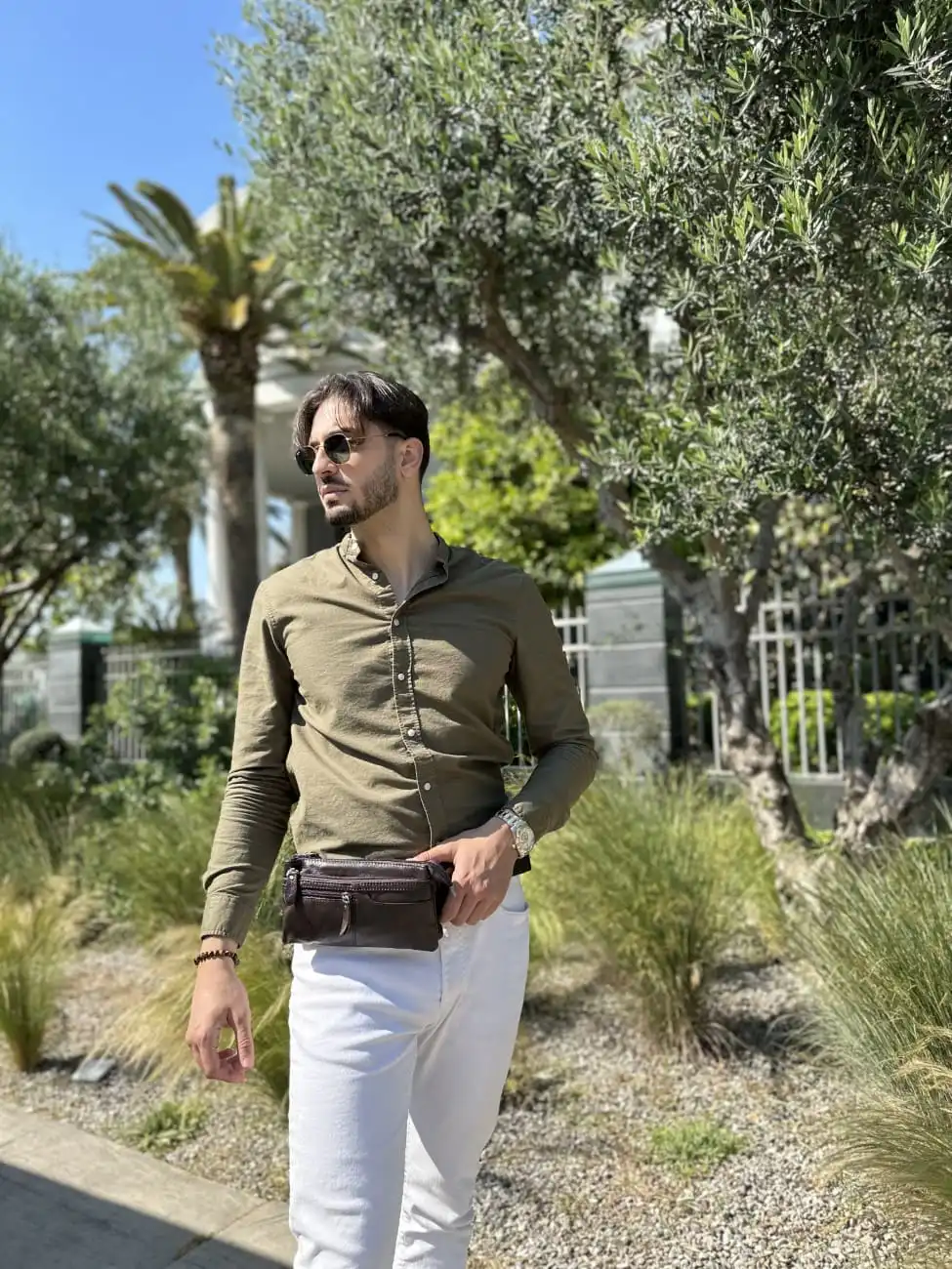 Δερμάτινο τσαντάκι μέσης Cardinal 8943 coffee Δερμάτινο τσαντάκι μέσης Cardinal 8943 coffee