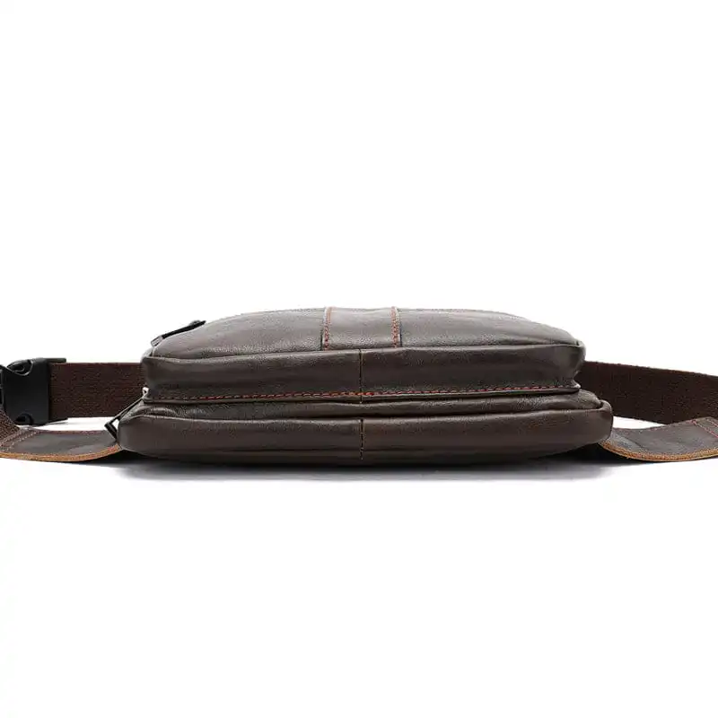 Δερμάτινο τσαντάκι μέσης καφέ Cardinal 8977 καφέ