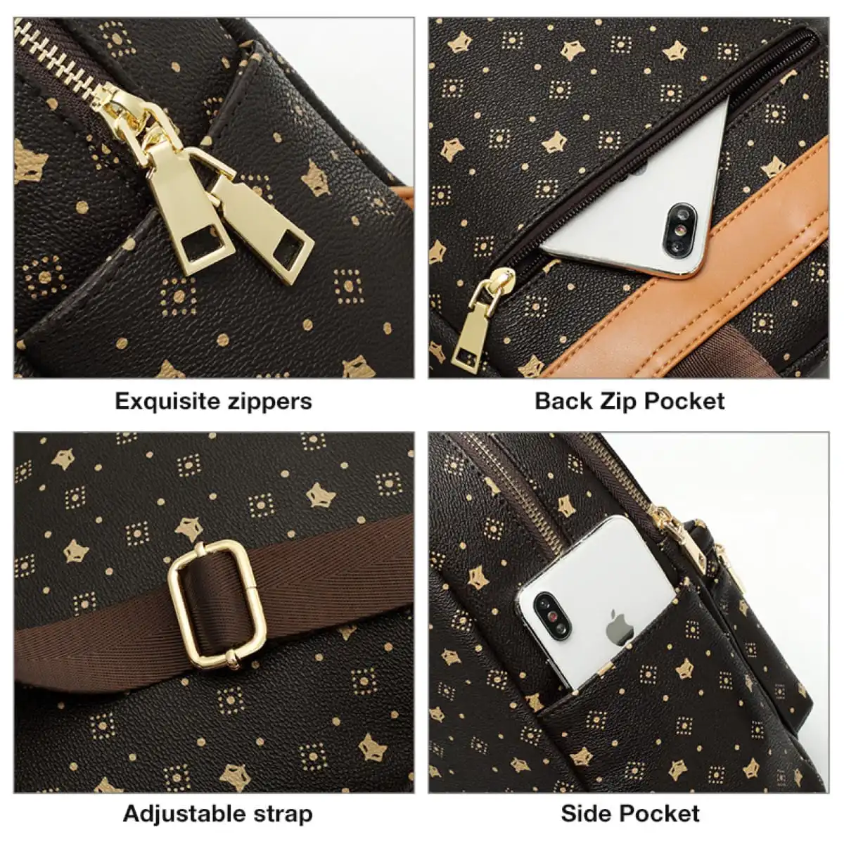 Γυναικείo Σακίδιο Πλάτης PVC Foxer 900165F καφέ