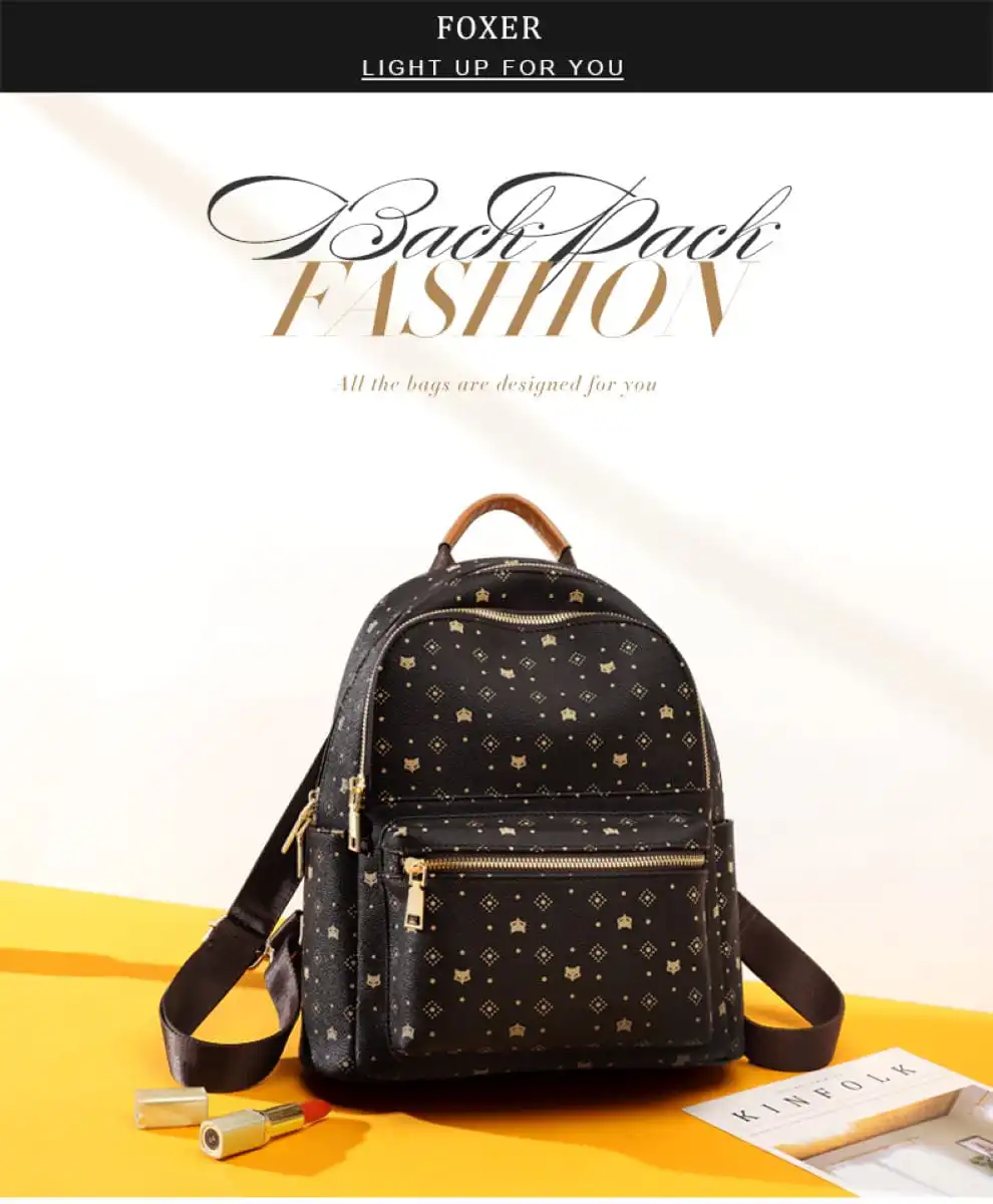 Γυναικείo Σακίδιο Πλάτης PVC Foxer 900165F καφέ