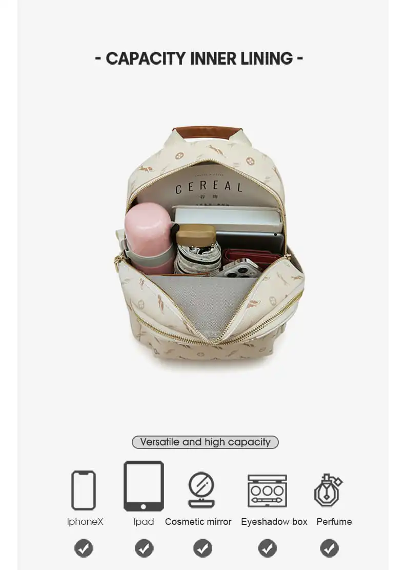 Γυναικείo Σακίδιο Πλάτης PVC Foxer 900165F μπέζ