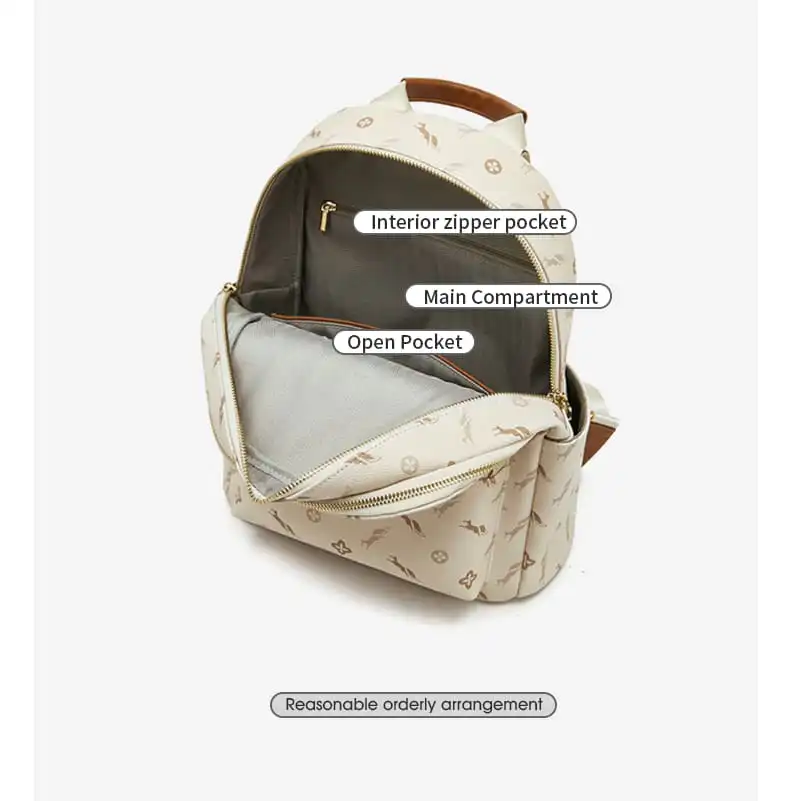 Γυναικείo Σακίδιο Πλάτης PVC Foxer 900165F μπέζ