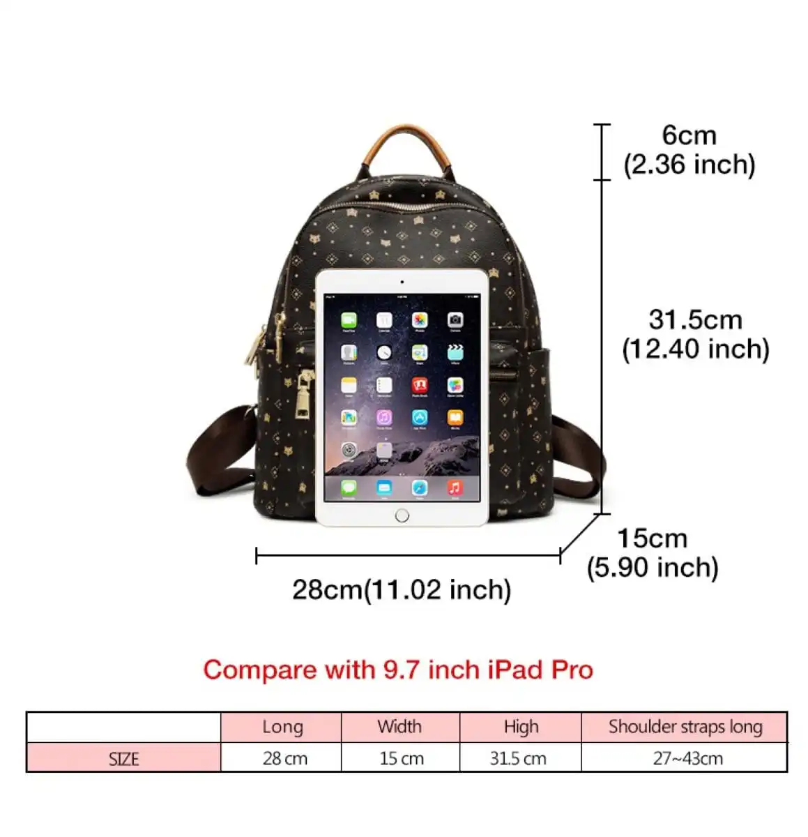 Γυναικείo Σακίδιο Πλάτης PVC Foxer 900165F καφέ