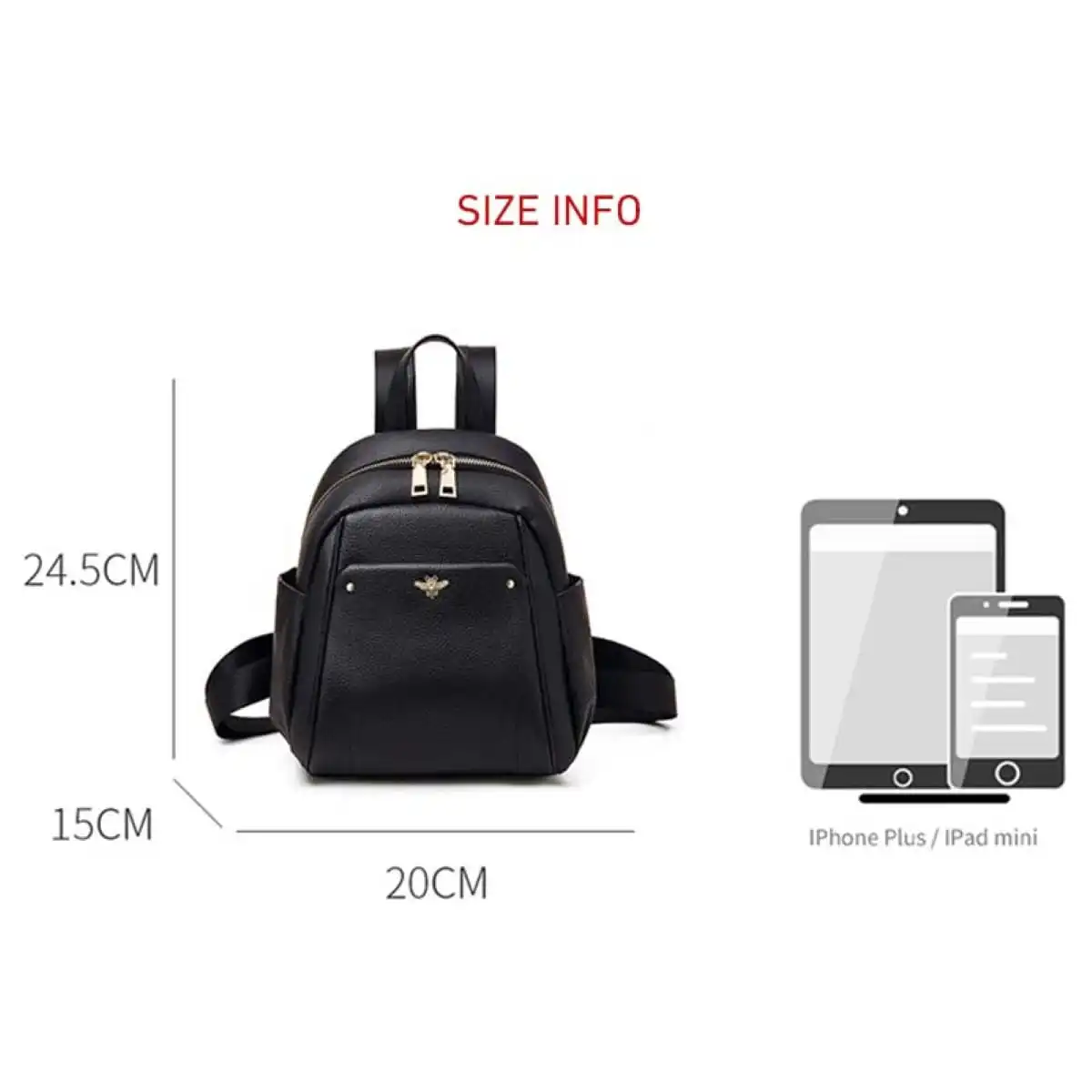 Δερμάτινo Γυναικείo Σακίδιο Πλάτης Laorentou 900412L μαύρο