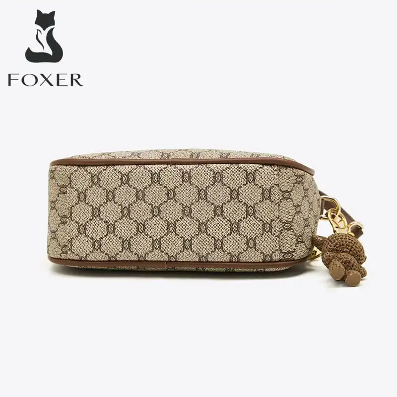 Υφασμάτινη Γυναικεία Τσάντα Χιαστί Foxer 900551F καφέ