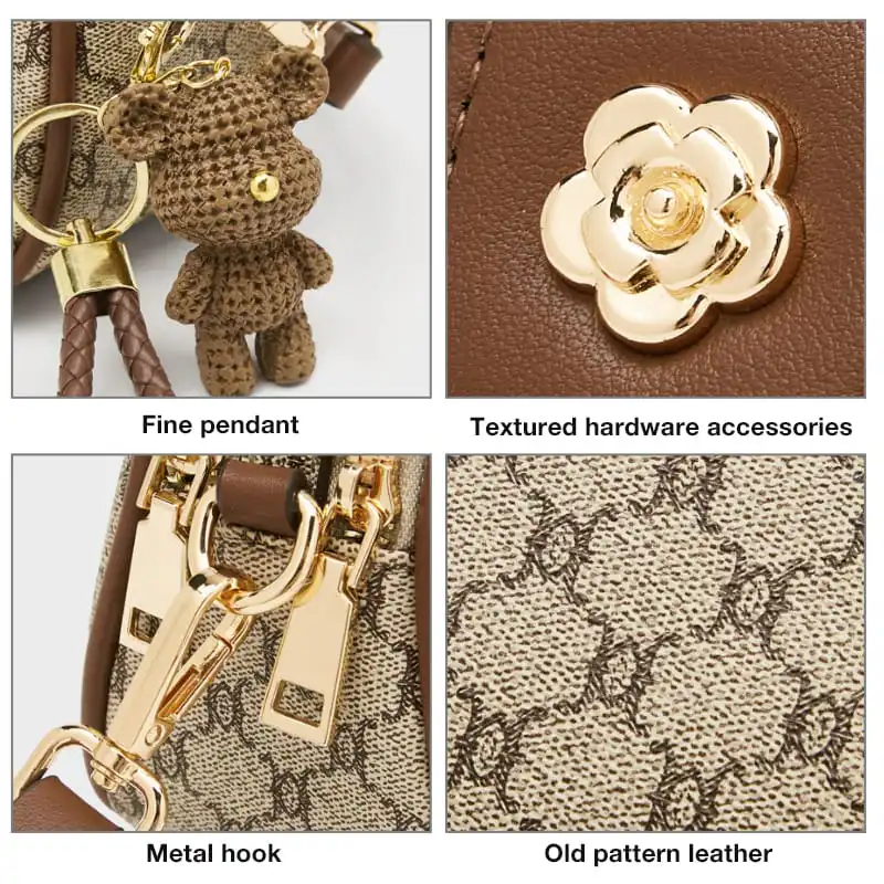 Υφασμάτινη Γυναικεία Τσάντα Χιαστί Foxer 900551F καφέ