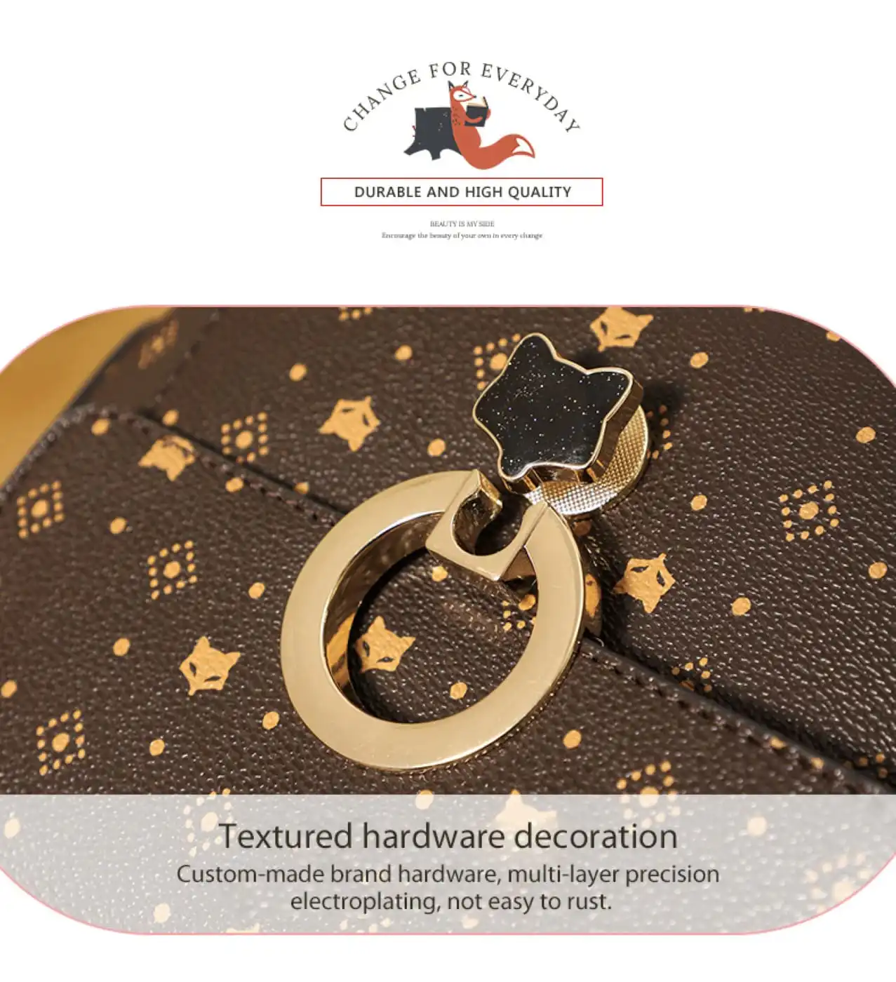 Δερμάτινη Γυναικεία Τσάντα PVC Χιαστί Foxer 900V213F καφέ