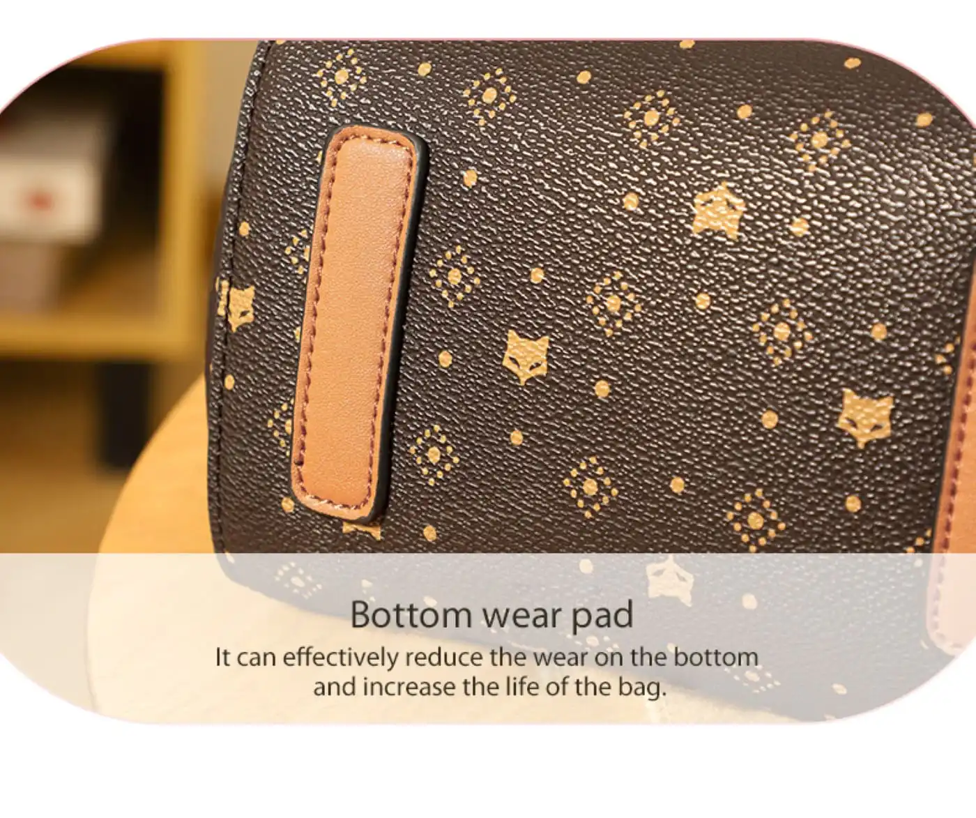 Δερμάτινη Γυναικεία Τσάντα PVC Χιαστί Foxer 900V213F καφέ