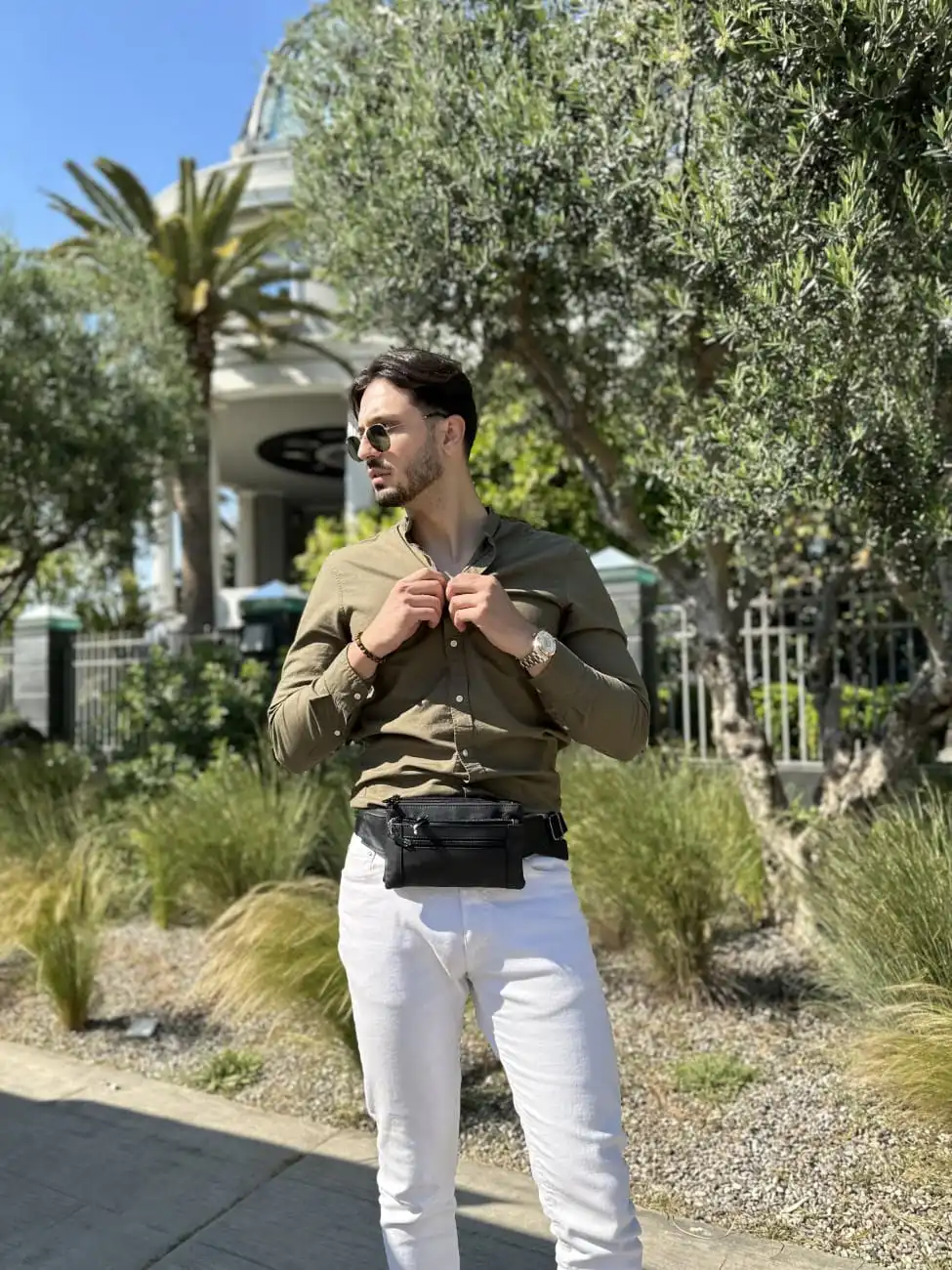 Δερμάτινο τσαντάκι μέσης Cardinal 9012 black