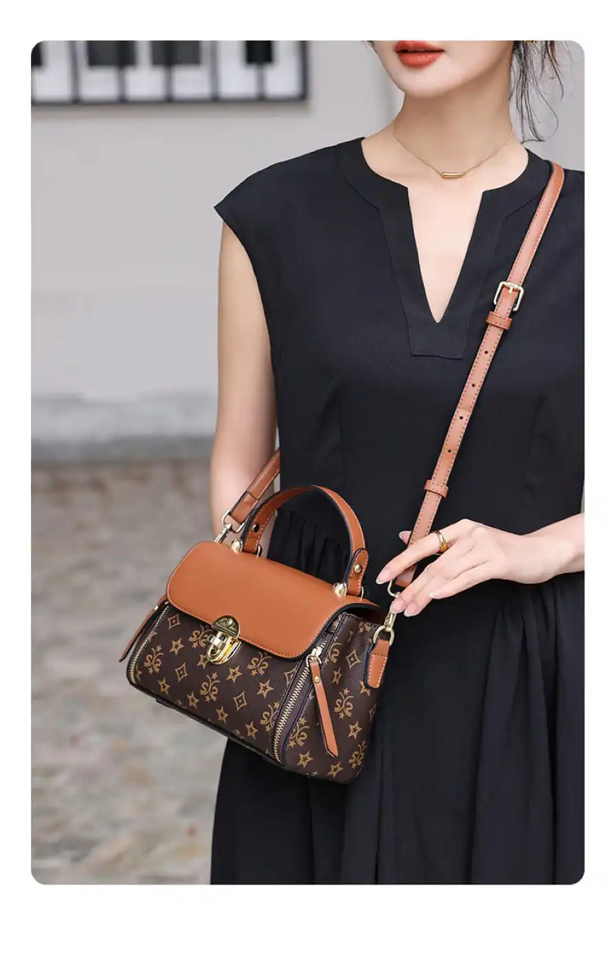 Γυναικεία Τσάντα PVC Χειρός/Ώμου Foxer 9111105F καφέ