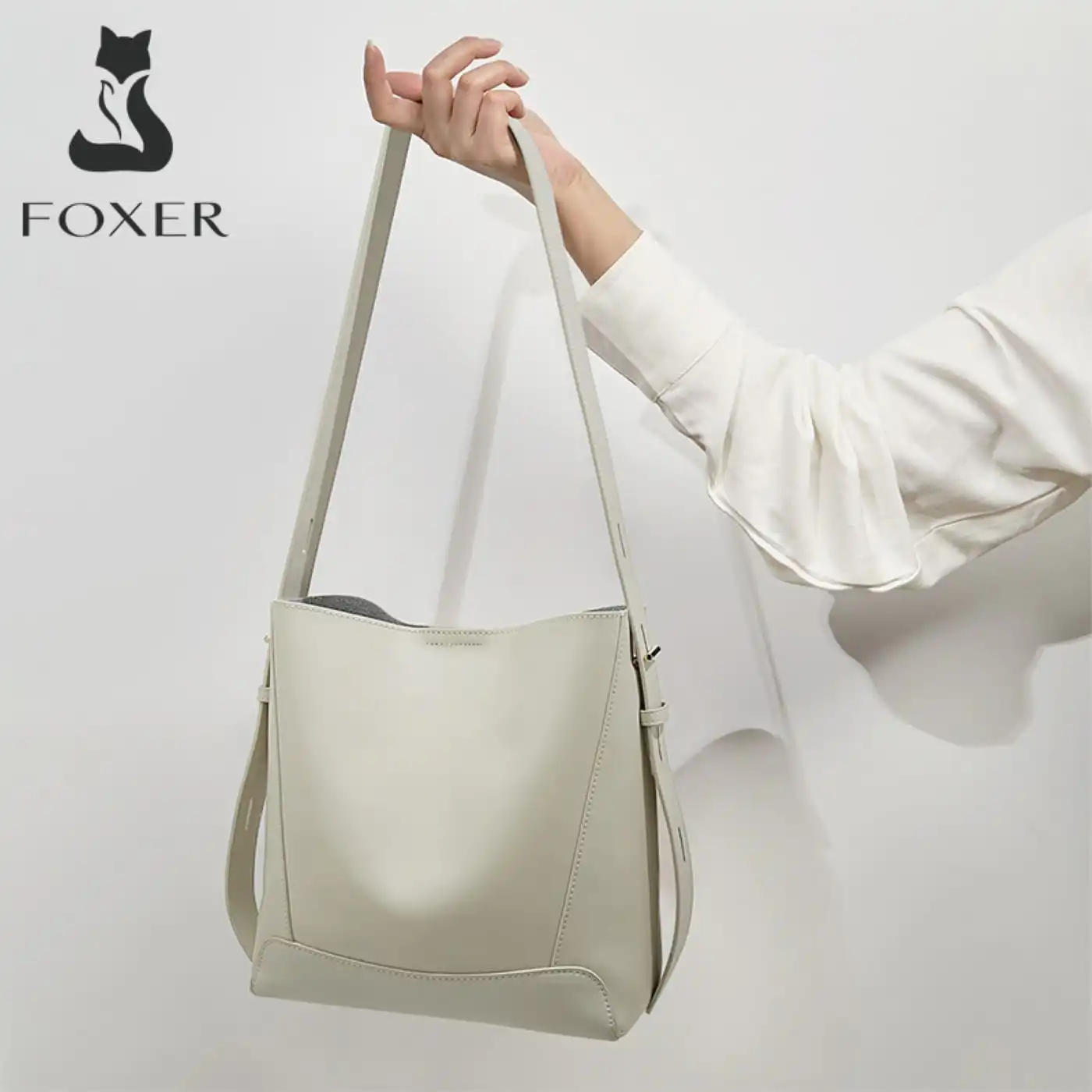 Δερμάτινη Γυναικεία Τσάντα Shopper ‘Ωμου Foxer 9136015F άσπρο Δερμάτινη Γυναικεία Τσάντα Shopper ‘Ωμου Foxer 9136015F άσπρο