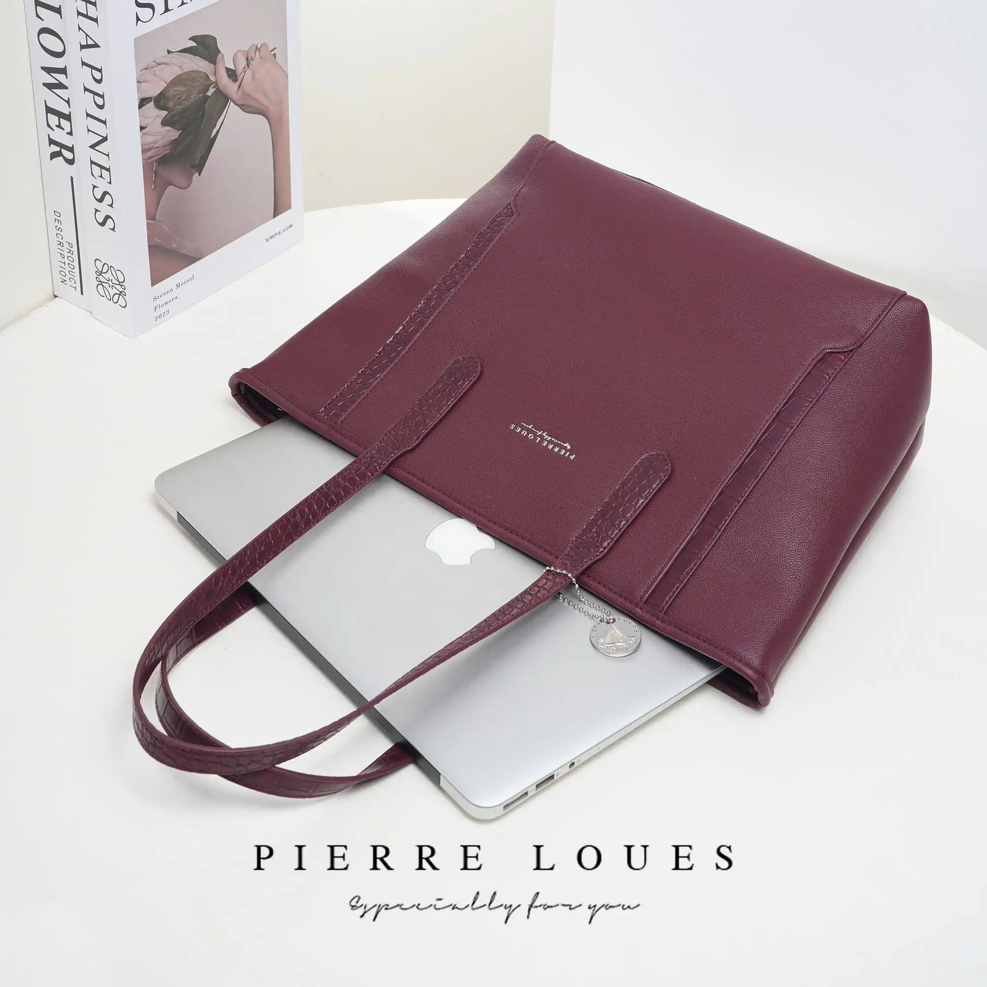 Γυναικεία Τσάντα Ώμου Shopper Pierre Loues PL914-105 μπορντό