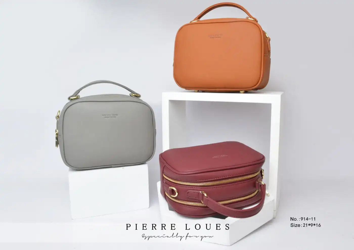 Γυναικεία Τσάντα Χιαστί/Χειρός Pierre Loues 914-11 μπορντό