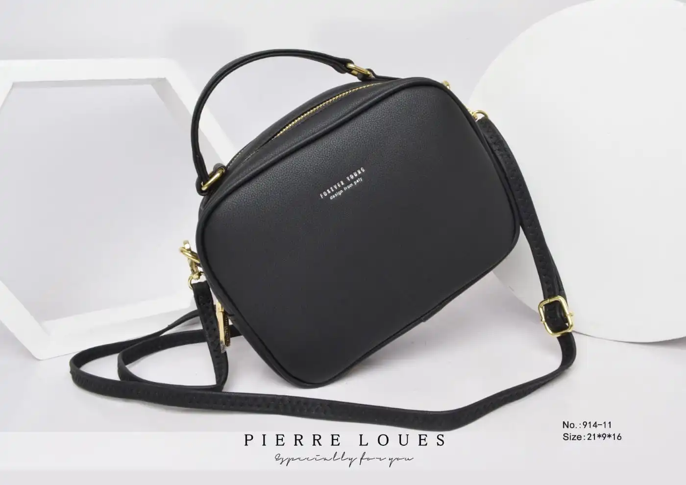 Γυναικεία Τσάντα Χιαστί/Χειρός Pierre Loues 914-11 μαύρο