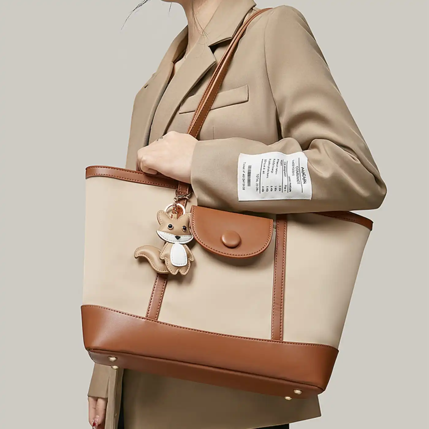 Γυναικεία Τσάντα Shopper ‘Ωμου Foxer 9151041F μπέζ/καφέ Γυναικεία Τσάντα Shopper ‘Ωμου Foxer 9151041F μπέζ/καφέ