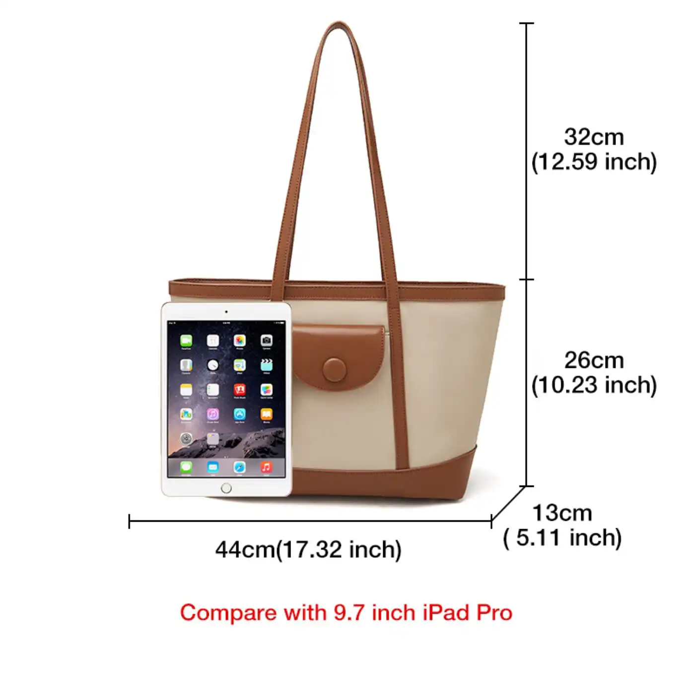 Γυναικεία Τσάντα Shopper 'Ωμου Foxer 9151041F μπέζ/καφέ