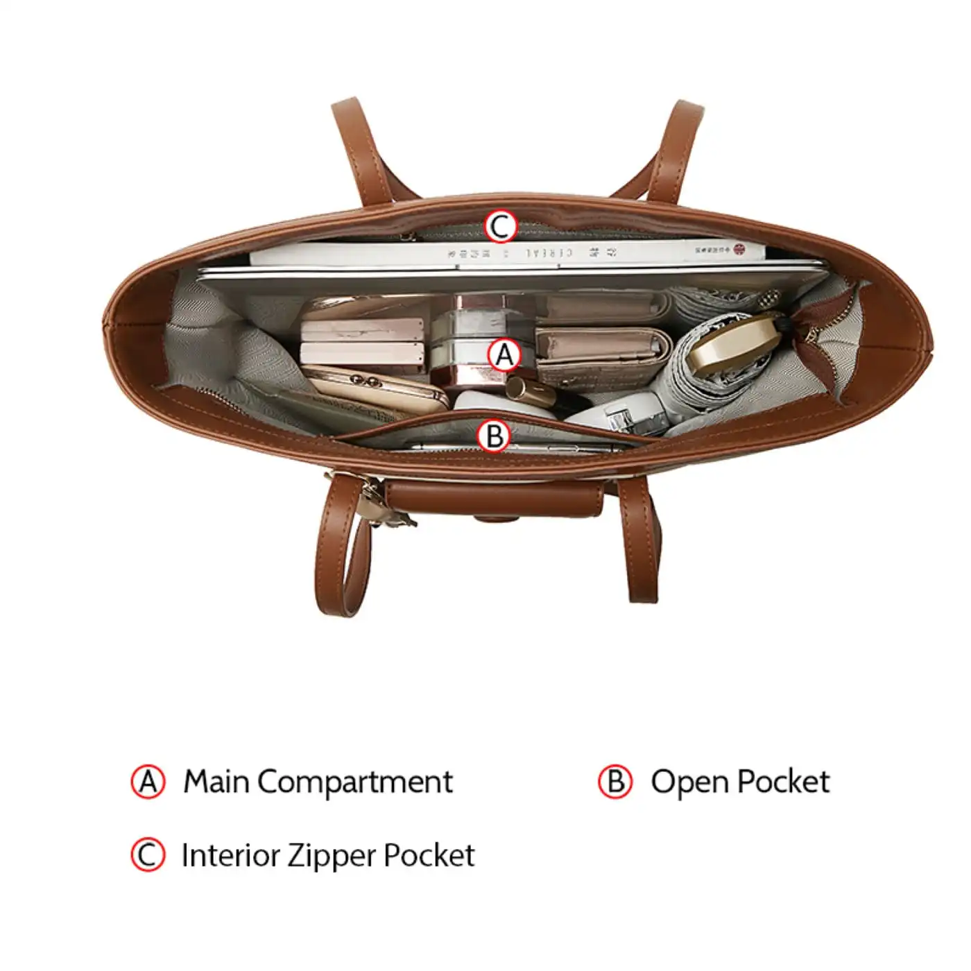 Γυναικεία Τσάντα Shopper 'Ωμου Foxer 9151041F μπέζ/καφέ