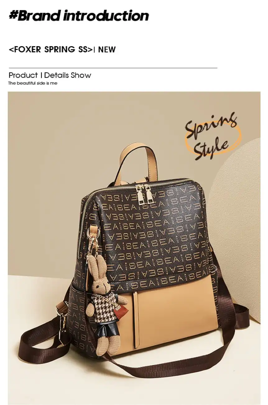 Γυναικείo Σακίδιο Πλάτης PVC Foxer 9151057F καφέ Γυναικείo Σακίδιο Πλάτης PVC Foxer 9151057F καφέ