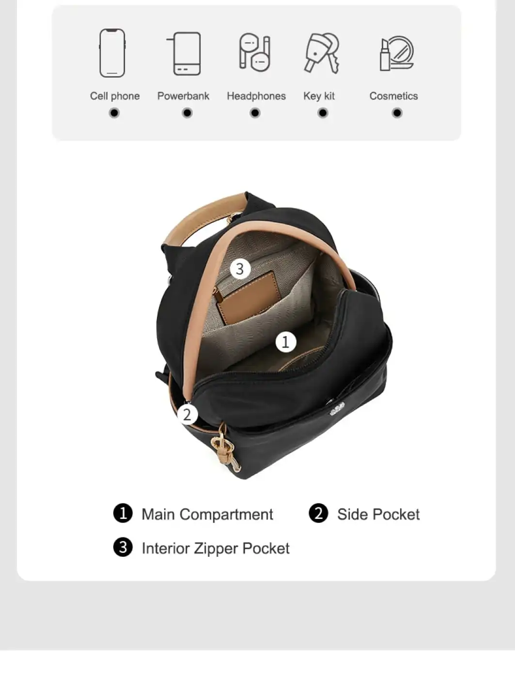 Σακίδιο Πλάτης Foxer 9151130F μαύρο