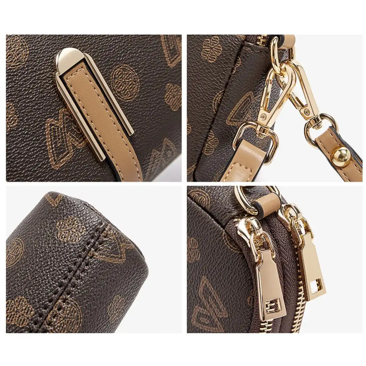 Γυναικεία Τσάντα PVC Χιαστί Foxer 9158064F καφέ