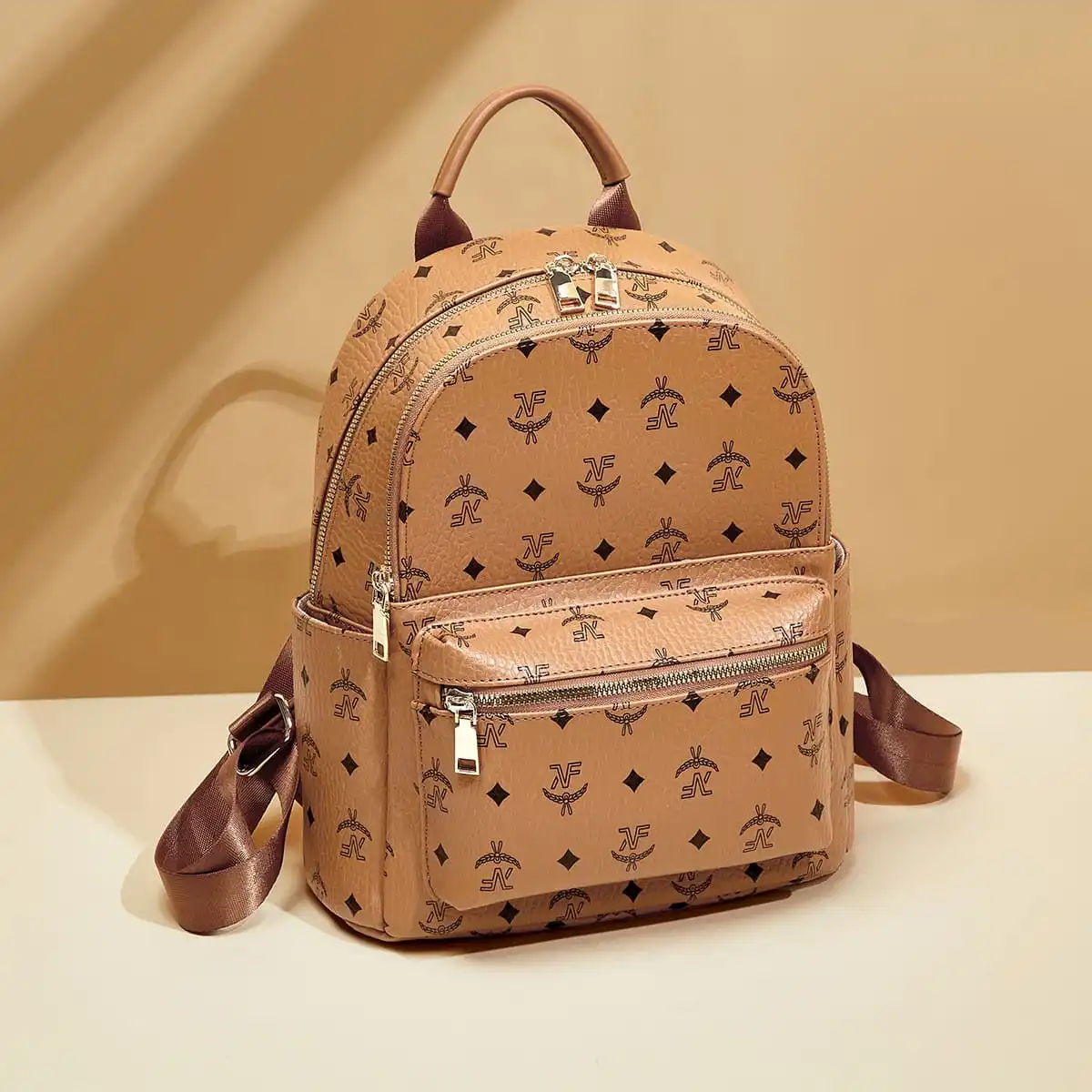 Γυναικείo Σακίδιο Πλάτης PVC Foxer 9158129F καφέ