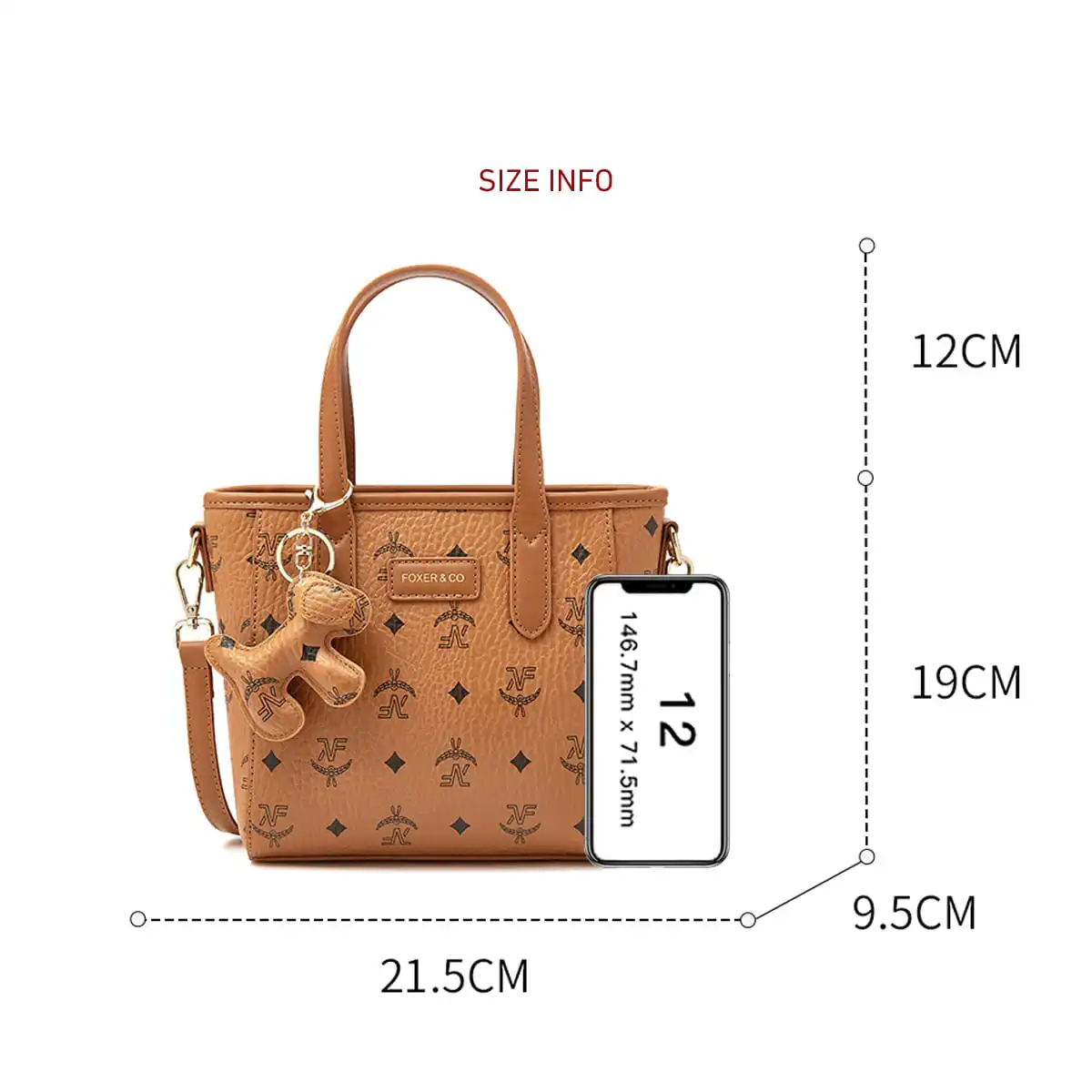 Γυναικεία Τσάντα PVC Χιαστί/Χειρός Foxer 9158133F καφέ