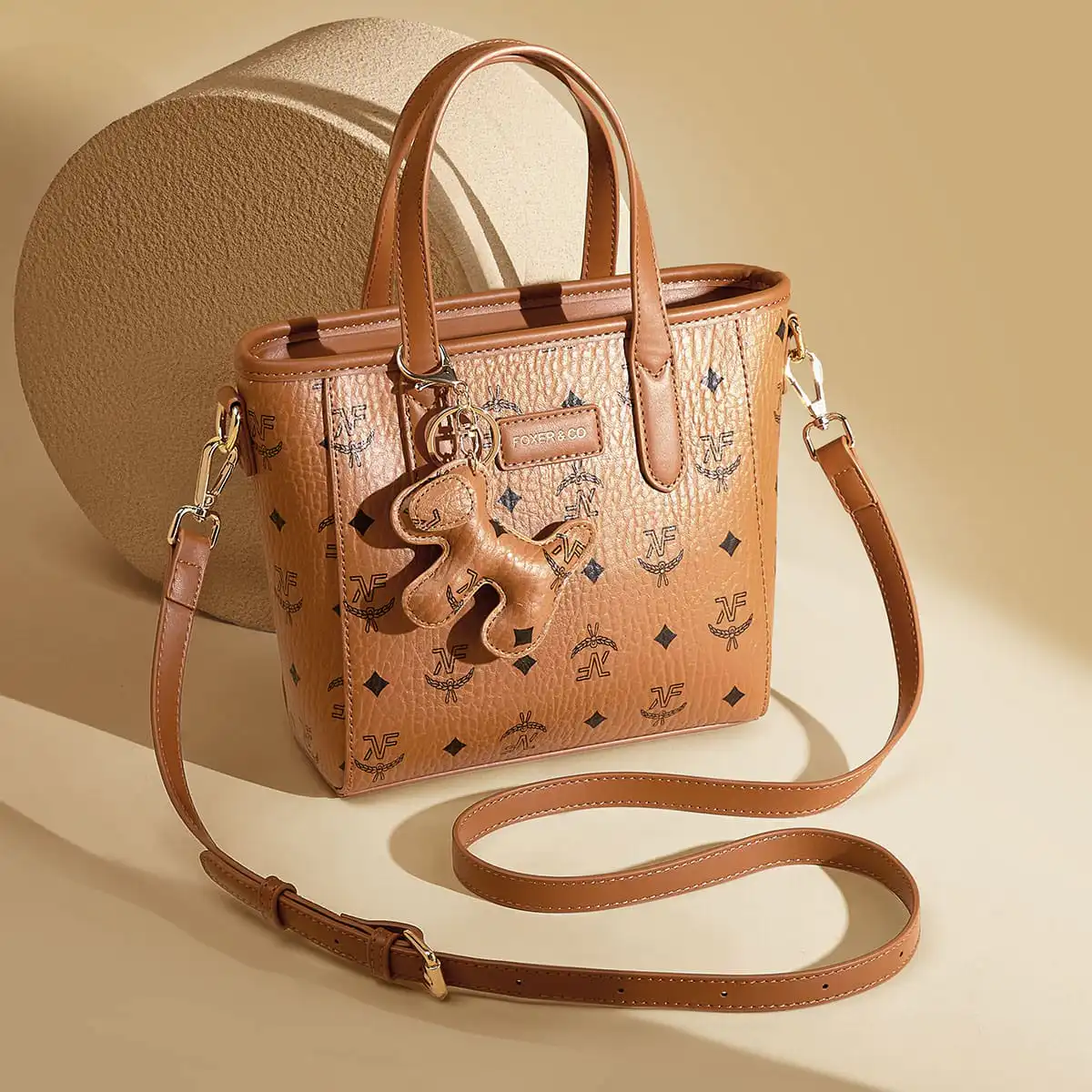 Γυναικεία Τσάντα PVC Χιαστί/Χειρός Foxer 9158133F καφέ