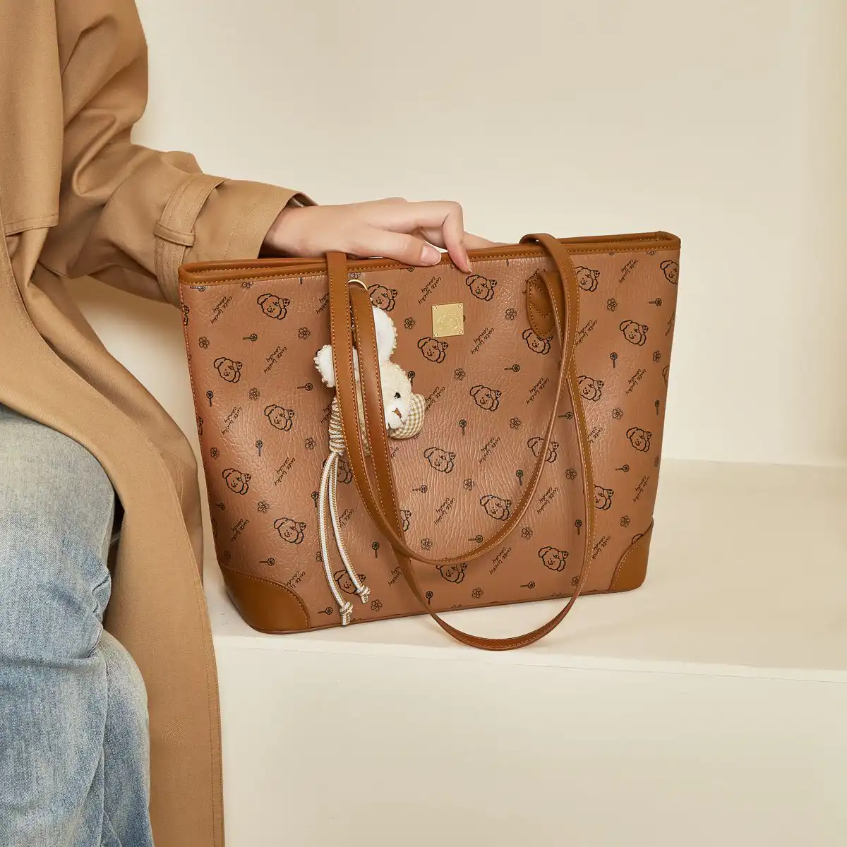 Γυναικεία Τσάντα Ώμου PVC Χειρός Foxer 9158195F καφέ