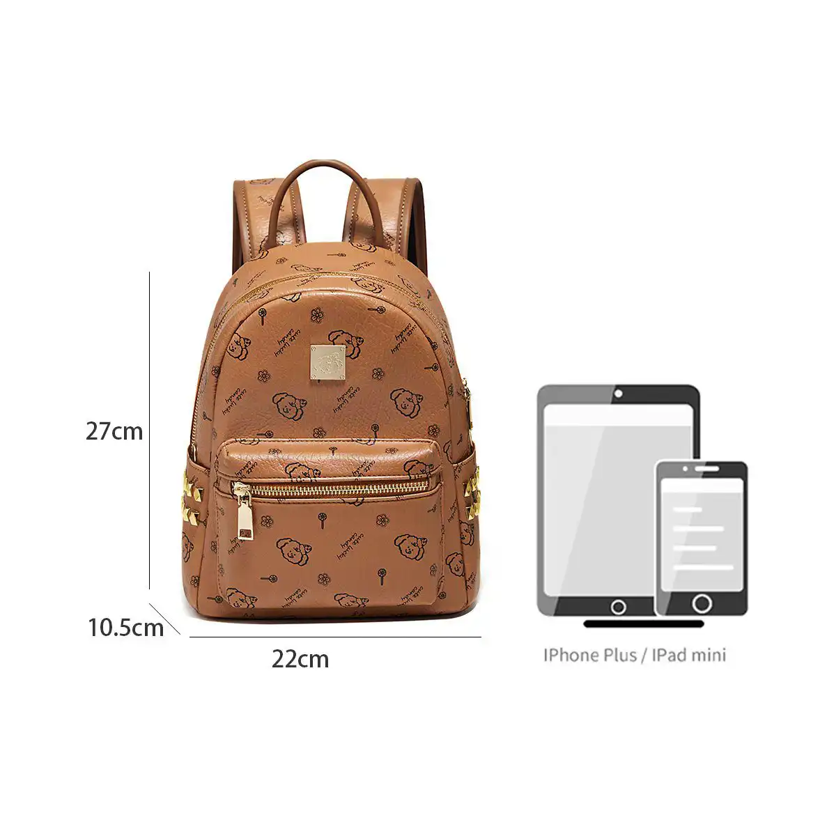 Σακίδιο Πλάτης Γυναικείο PVC Foxer 9158196F καφέ