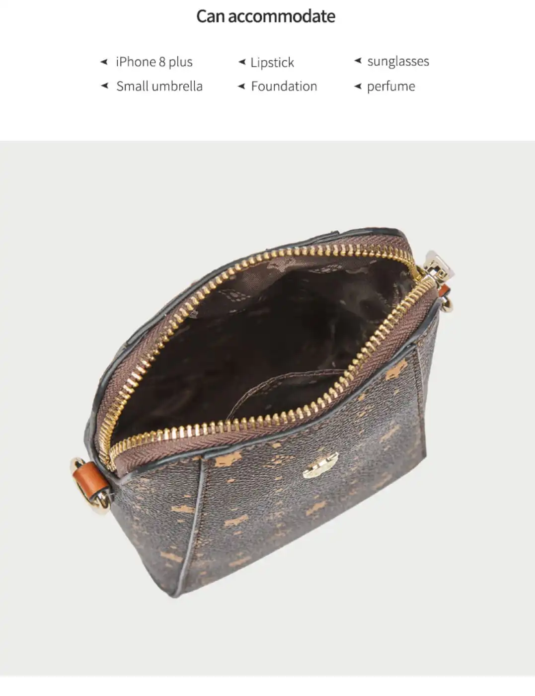 Δερμάτινη Γυναικεία Τσάντα PVC Χιαστί Foxer 9158V006F καφέ