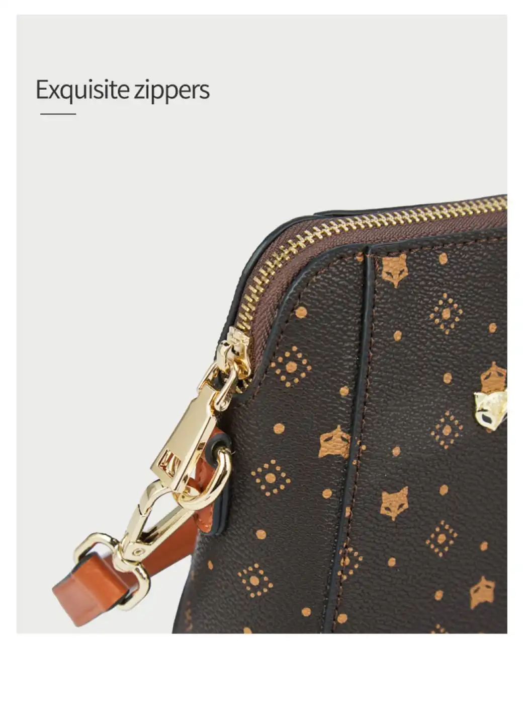 Δερμάτινη Γυναικεία Τσάντα PVC Χιαστί Foxer 9158V006F καφέ