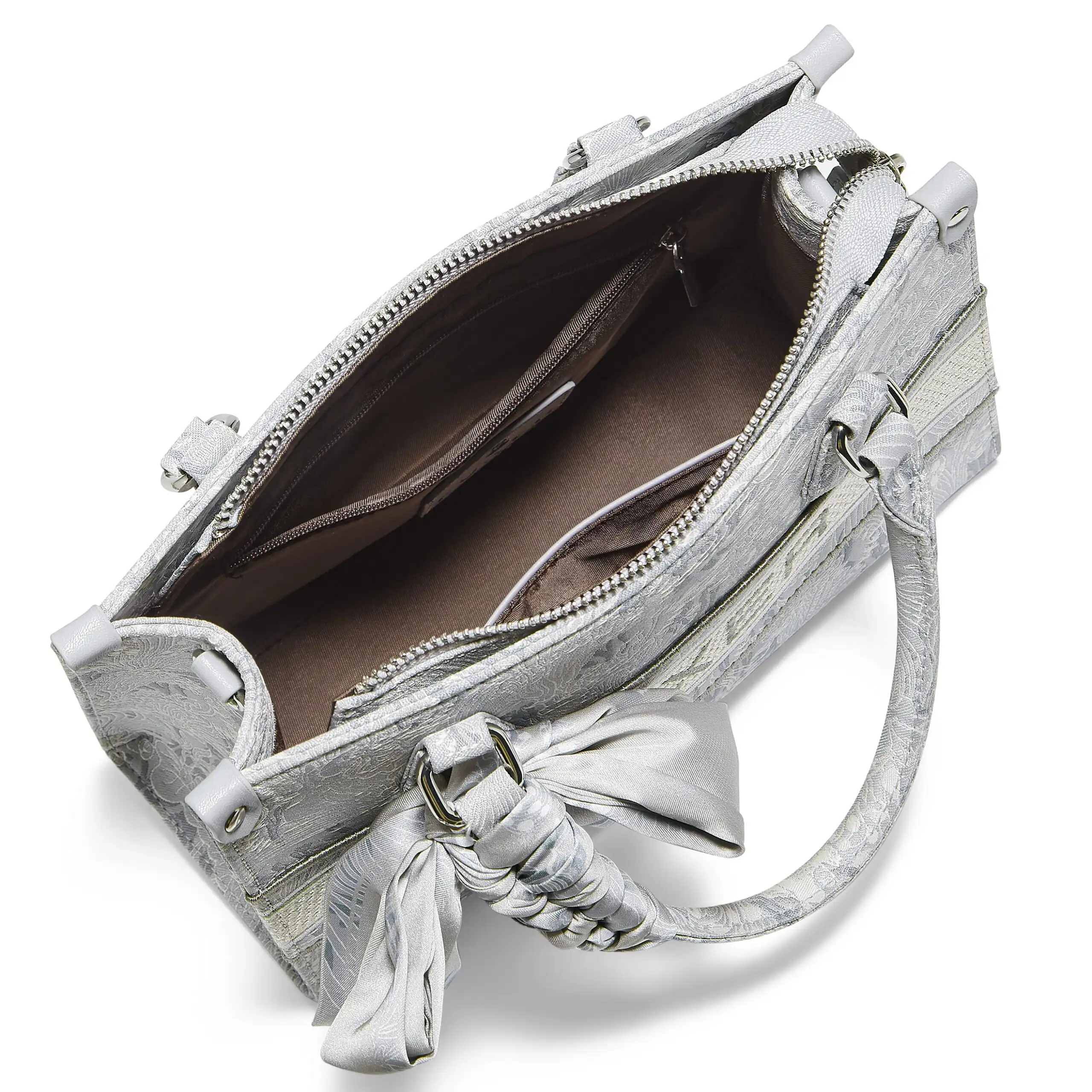 Γυναικεία Τσάντα Χειρός Foxer 9165028F ασημί