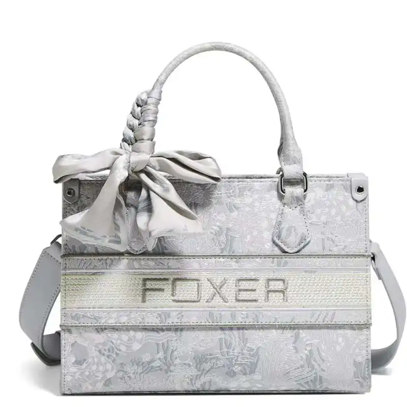 Γυναικεία Τσάντα Χειρός Foxer 9165028F ασημί Γυναικεία Τσάντα Χειρός Foxer 9165028F ασημί