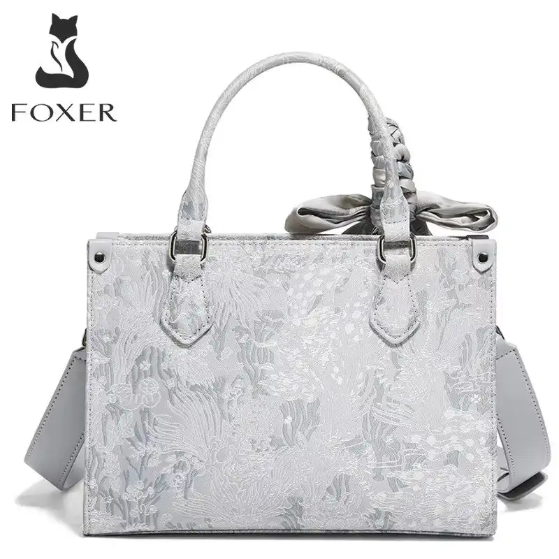 Γυναικεία Τσάντα Χειρός Foxer 9165028F ασημί