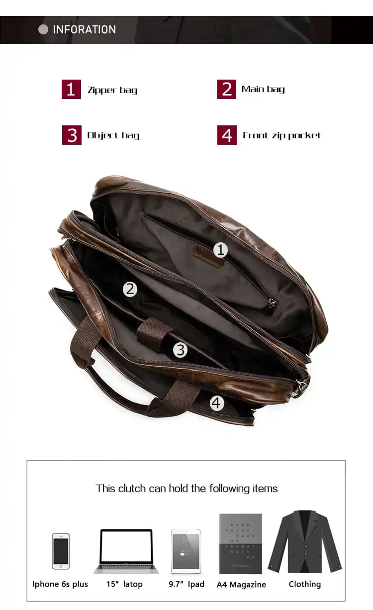 Δερμάτινος χαρτοφύλακας Cardinal 9205 coffee