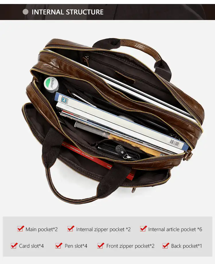 Δερμάτινος χαρτοφύλακας Cardinal 9207 red coffee