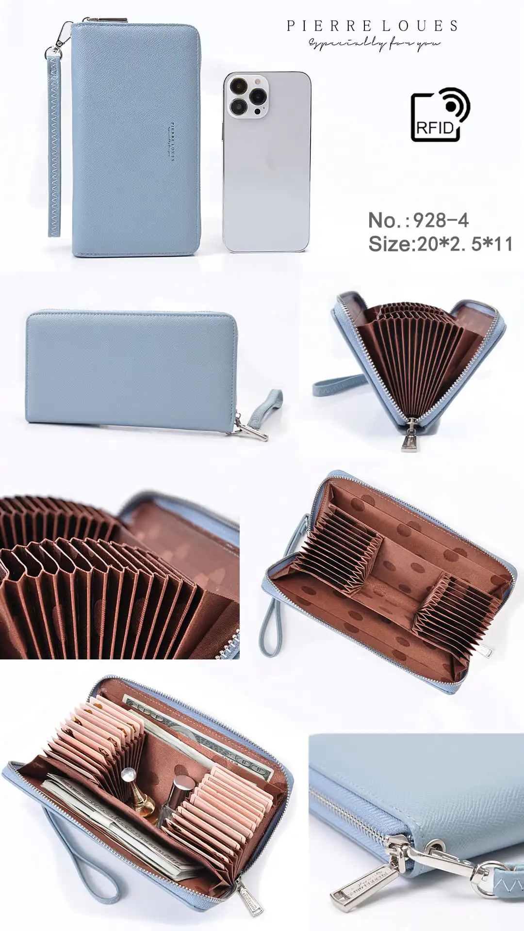 Γυναικείο πορτοφόλι Pierre Loues 928-4 μαύρο