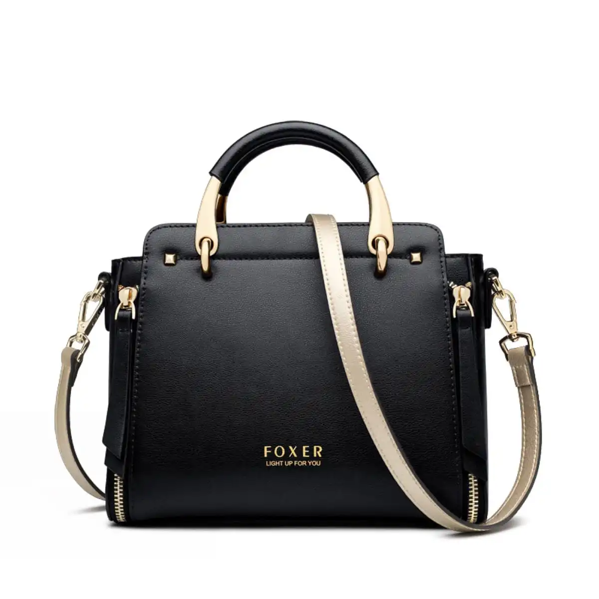 Δερμάτινη Γυναικεία Τσάντα Χειρός/Ώμου Foxer 928019F μαύρο Δερμάτινη Γυναικεία Τσάντα Χειρός/Ώμου Foxer 928019F μαύρο