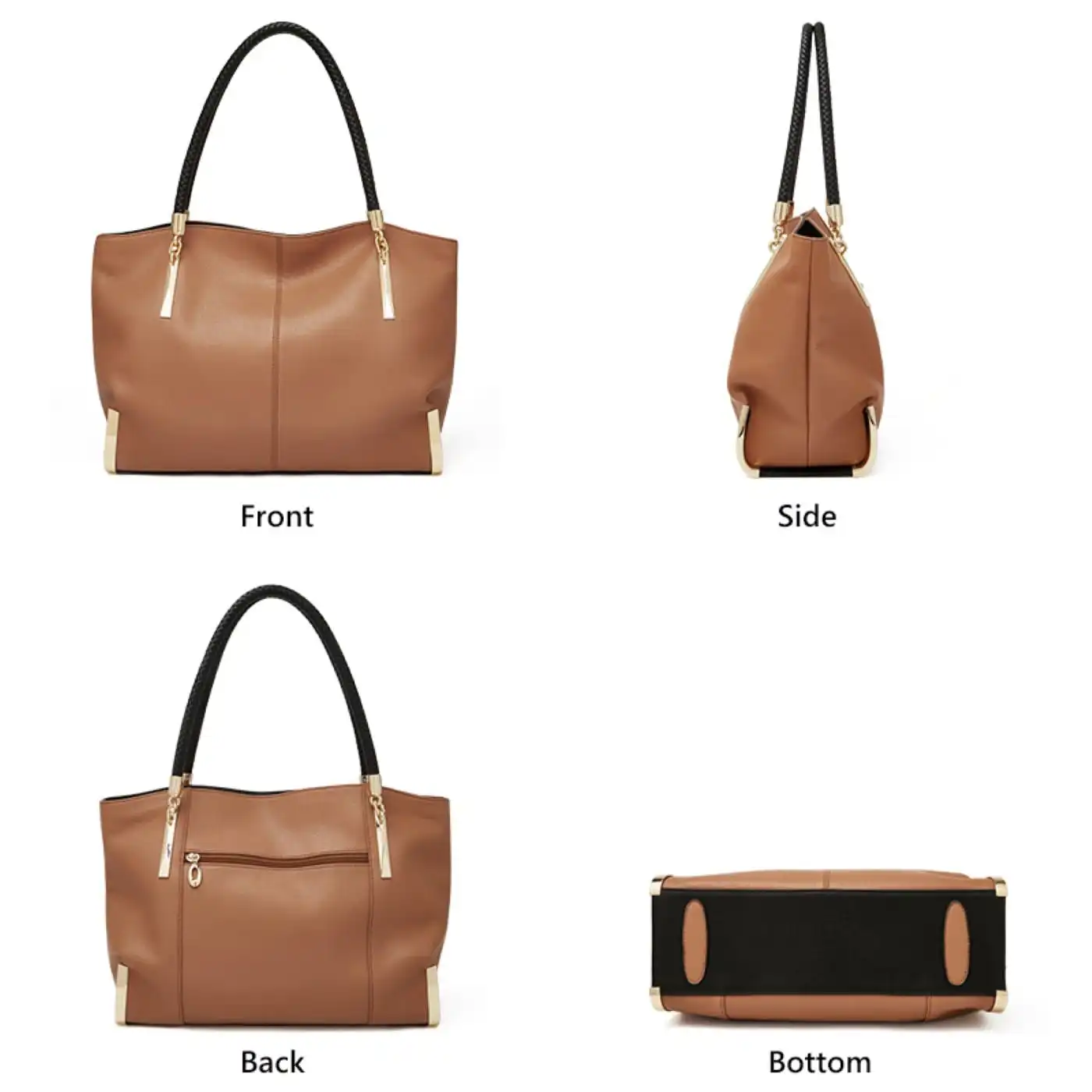 Δερμάτινη Γυναικεία Τσάντα Shopper 'Ωμου Foxer 938032F καφέ