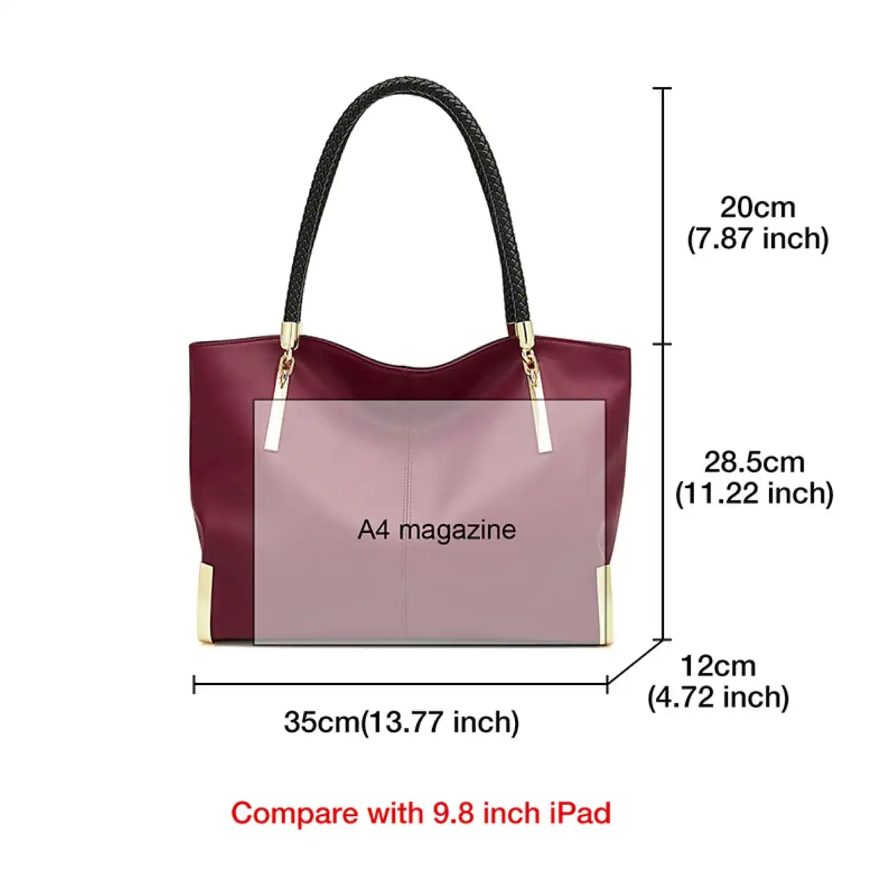 Δερμάτινη Γυναικεία Τσάντα Shopper 'Ωμου Foxer 938032F red