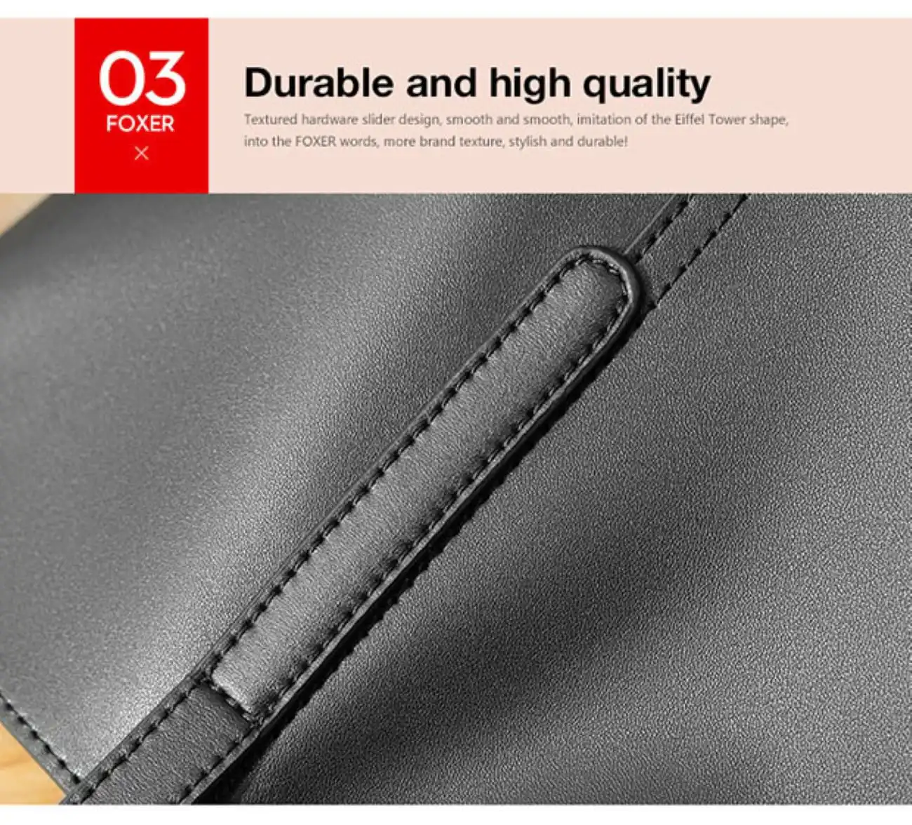 Δερμάτινη Γυναικεία Τσάντα Shopper 'Ωμου Foxer 958V422F μαύρο