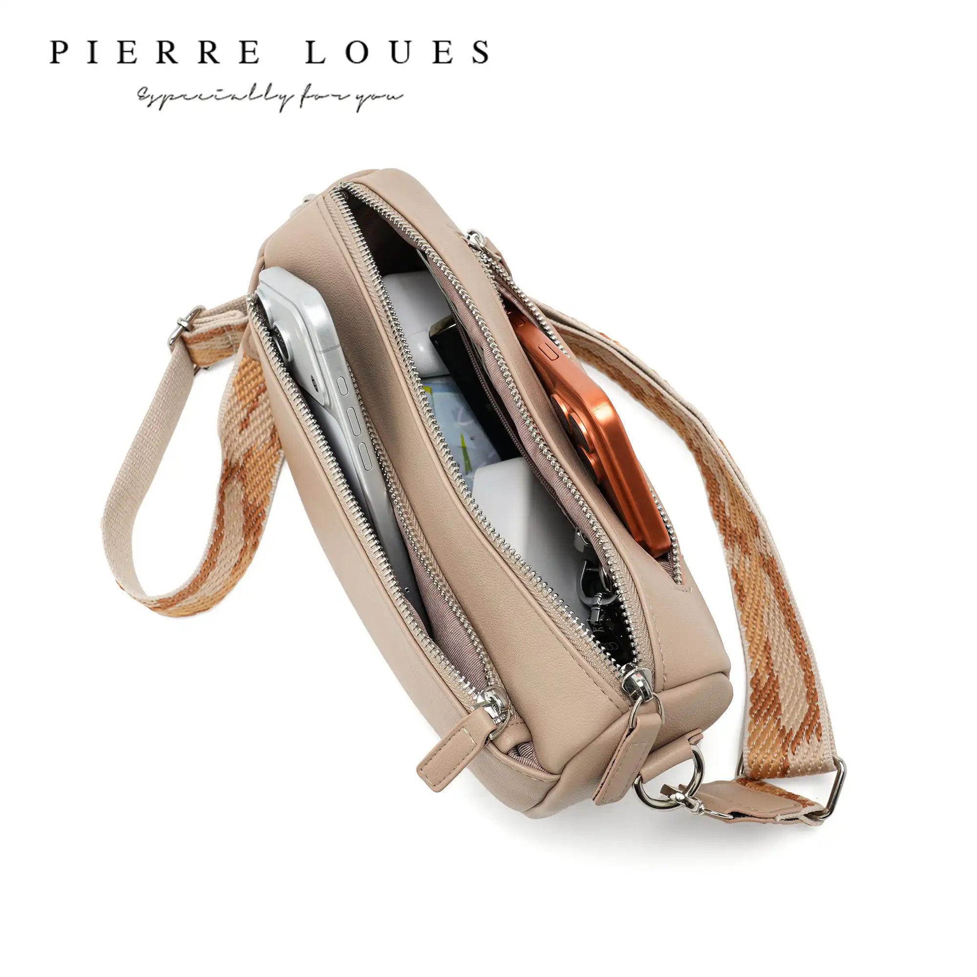 Γυναικεία Τσάντα Ώμου Pierre Loues PL959-17 μπεζ