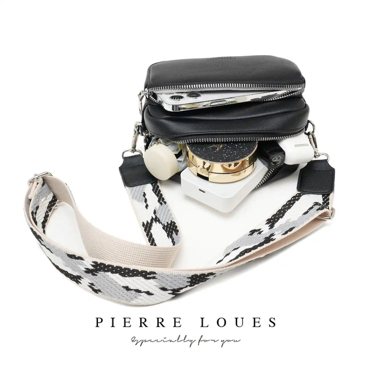 Γυναικεία Τσάντα Χιαστί Pierre Loues PL959-9 μαύρο