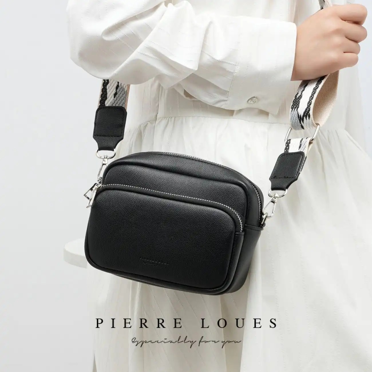 Γυναικεία Τσάντα Χιαστί Pierre Loues PL959-9 μαύρο