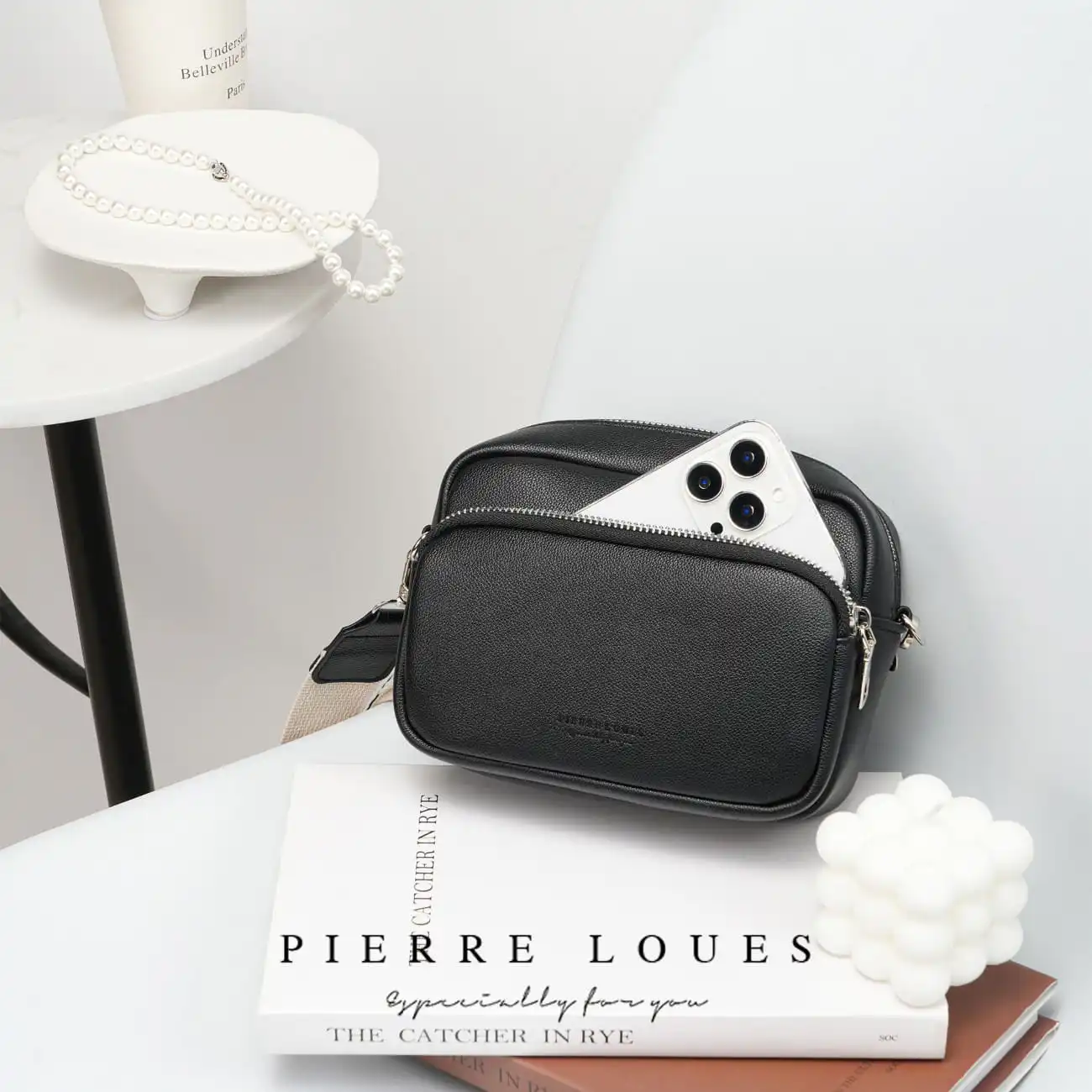 Γυναικεία Τσάντα Χιαστί Pierre Loues PL959-9 μαύρο