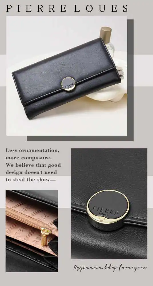 Γυναικείο πορτοφόλι Pierre Loues 982-17-1 μαύρο